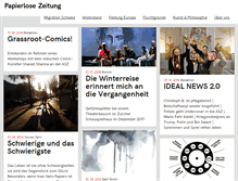 Tablet Screenshot of papierlosezeitung.ch